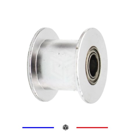 GT2 Poulie 20 Libre sans dents axe 5mm courroie de 10mm