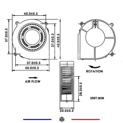 Ventilateur Radial 4020 5V Refroidissement Imprimante 3D