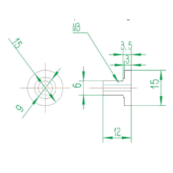 écrous de réglage plateau Ultimaker 2 UM2/UM2+