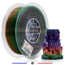 Fil 3D PLA 1 Kg 1.75 mm Translucide Multicolore Printemps