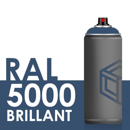 Spray de peinture brillante 400ml RAL 5000 Bleu Violet
