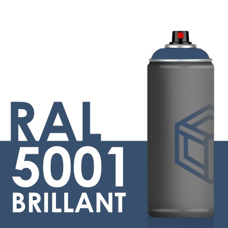 Spray de peinture brillante 400ml RAL 5001 Bleu Vert