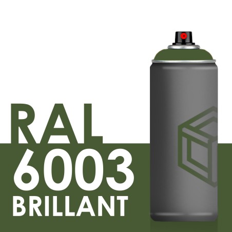 Bombe de peinture 400ml Brillant RAL 6003 Vert Olive
