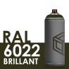 2208 - Bombe de peinture 400ml Brillant RAL 6022 Olive Brun