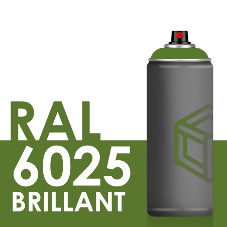 Spray de peinture brillante 400ml RAL 6025 Vert Fougère