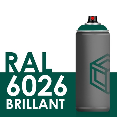 Spray de peinture brillante 400ml RAL 6026 Vert Opale