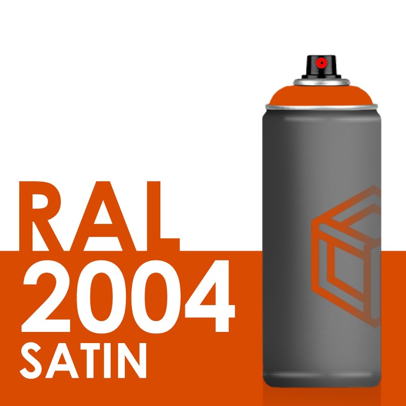 Bombe de peinture 400ml Satin RAL 2004 Orangé Pur