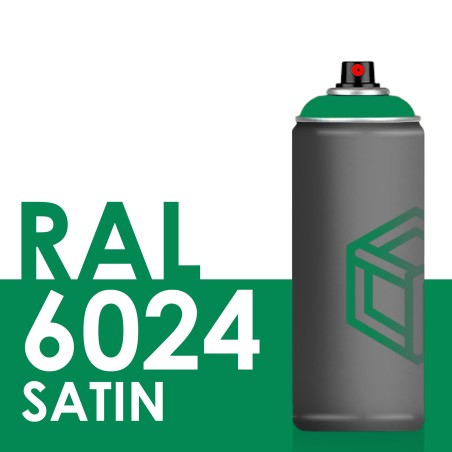 Bombe de peinture 400ml Satin RAL 6024 Vert Signalisation